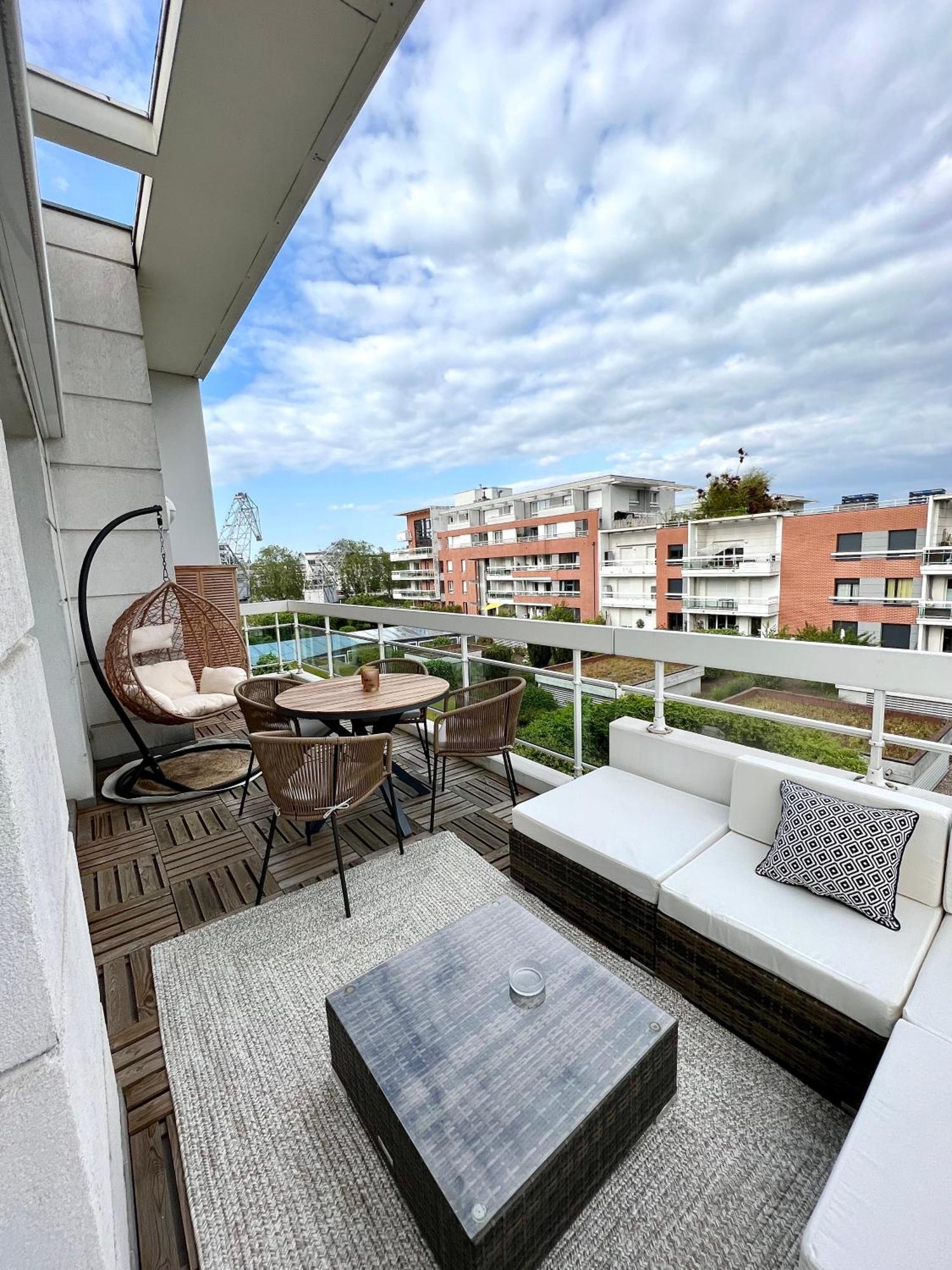 Appartement Climatise 3 Etoiles T3 Chic A Strasbourg Avec Billard Et Terrasse Cameră foto